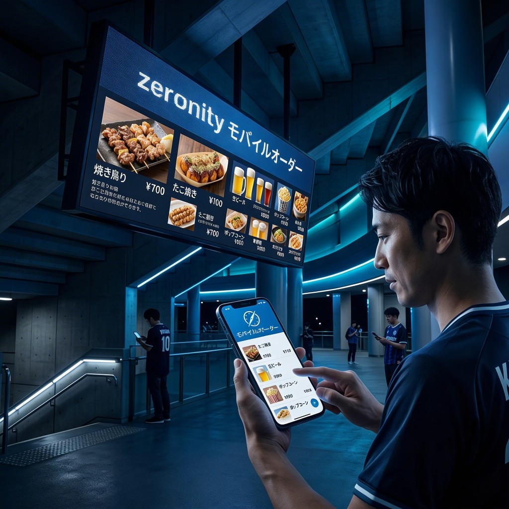 東京ドーム向けモバイルオーダーアプリ（イメージ）